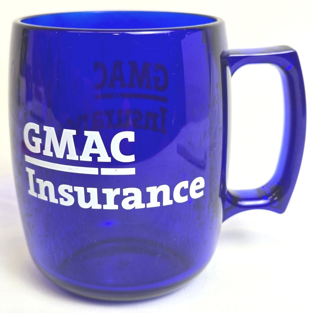 Vision USA GMAC Insurance Company Promotional Plastic Mug,‎ Blue